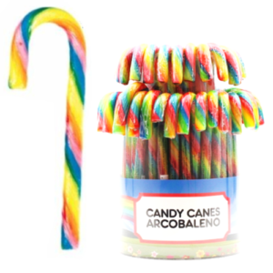 ROSSINI CANDY CANES ARCOBALENO 14g X 50pz - immagine 1